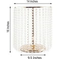 thumbnail image 2 of BalsaCircle 16-Inch Tall Gold Crystal Pendants Metal Cake Stand Party Events Wedding Dessert Pedestal Centerpieces Riser Decorations, 2 of 8