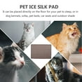 thumbnail image 2 of IBASETOY Coffee Color Puppy Cooling Mat Ice Silk Pad for Outdoor Indoor Pet Sleep and Travel, 2 of 8