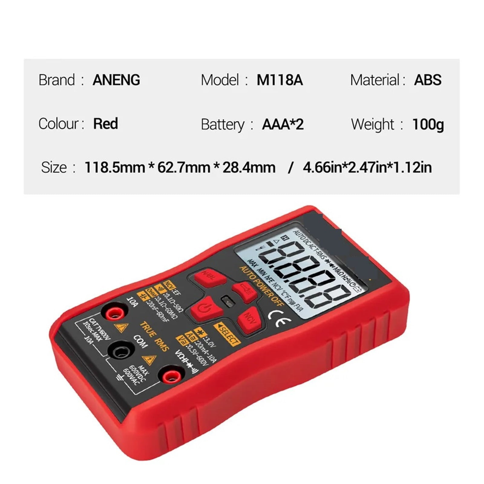 Mini Multimeter 6000 Counts Digital Tester True Rms Auto Mmultimetro Tranistor Meter With NCV Data Hold Test Tools ,Battery Test