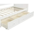 thumbnail image 6 of Harper & Bright Designs Solid Wood Twin Bed with Storage Daybed with Three Drawers Storage Twin Size Daybed White, 6 of 6