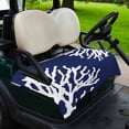 thumbnail image 2 of Golf Cart Seat Covers for 2 Seater,Coral Navy Blue Microfiber Cart Seat Towel Blanket,Coastal Ocean Marine Nautical Beach Absorbent Breathable Non Slip Bench Seats Protector for Golf Course 51"x31", 2 of 9