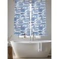 thumbnail image 5 of Blue Garden Sheer Curtains 72 Inch Length 2 Panels Set, Modern Art Building Trees Boat Landscape Voile Window Treatment Rod Pocket Curtains Sheers Drapes for Bedroom/Living Room/Kitchen 52"x72"x2, 5 of 7