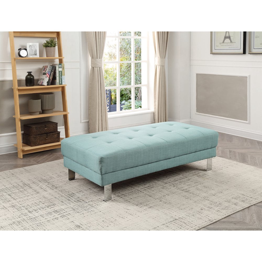 Glory Furniture Riveredge Ottoman in Teal Color