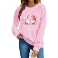 thumbnail image 3 of Uootdi Love Heart Print Graphic Sweatshirts for Women Crewneck Holiday Pullover Tops Funny Casual Loose Spring Tops Festival Shirts Gift, 3 of 6
