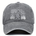 thumbnail image 3 of Big Foot Gorra de Béisbol Bordada Lavada con la Bandera Estadounidense para Hombre y Mujeres, 3 of 7