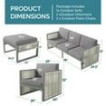 thumbnail image 4 of Bestier Patio Furniture Set, Outdoor Couch with 4.5" Thick Cushion and Ottoman, 5PCS Wicker Conversation Set for Backyard, Patio Chairs for Garden, Deck, Poolside, Light Grey, 4 of 6