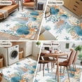 thumbnail image 5 of Kitchen Mats for Floor 3x5 Ft, Teal Blue Coastal Non Slip Area Rugs for Kitchen Bedroom Entryway, Summer Beach Starfish Shell Coral Nautical Washable Carpet Runner Rug Floor Mats for Bedroom, 5 of 8