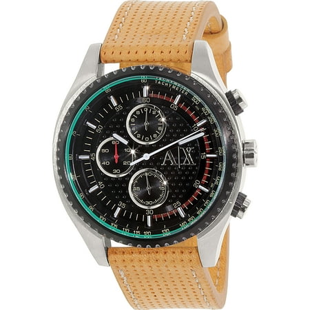 Armani Exchange Men's AX1608 Brown Leather Quartz Watch