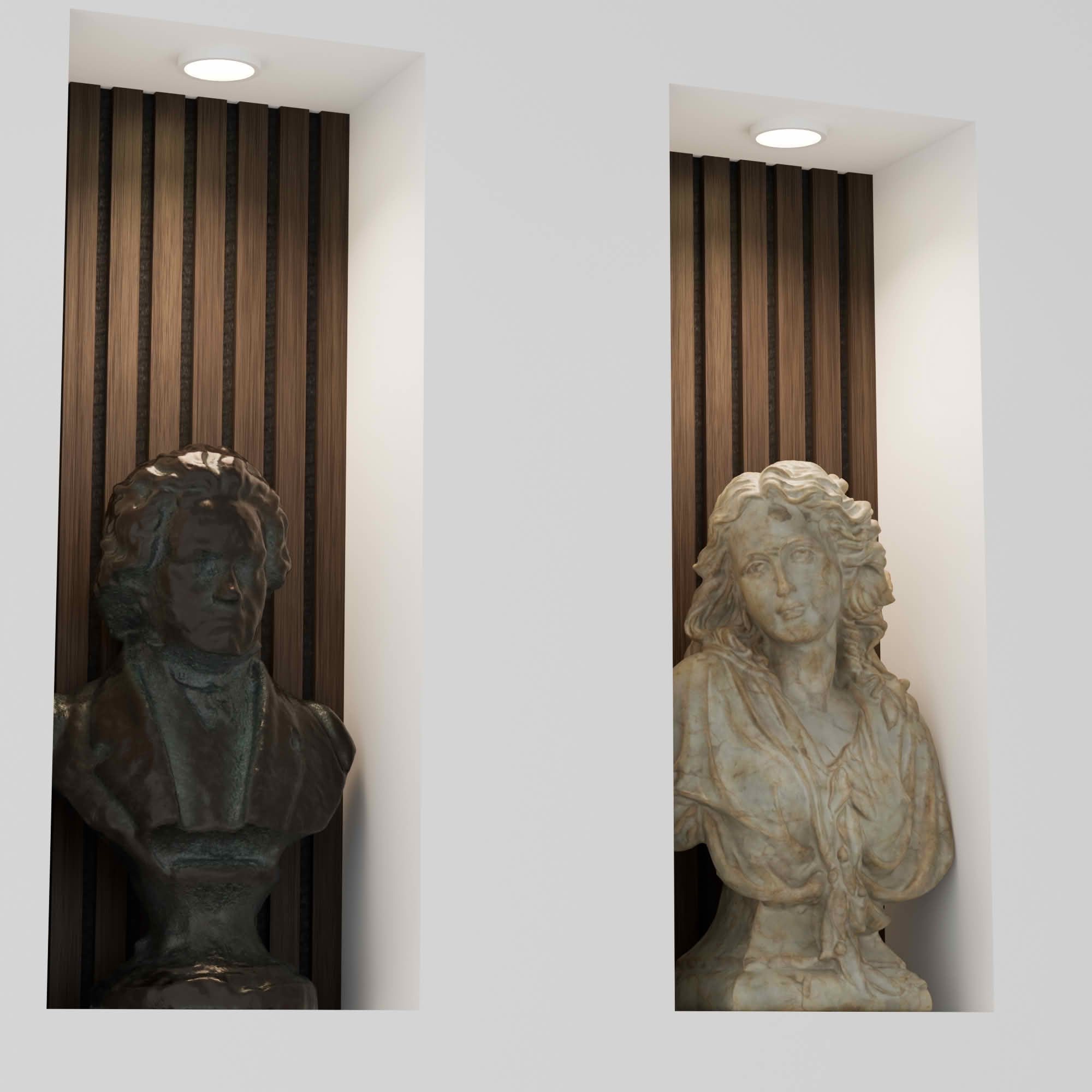 MAYEERTY Walnut Wood Veneer MDF Sound Absorbing Panel for Wall Decor, 94x12x1 Inch, 4 Pack