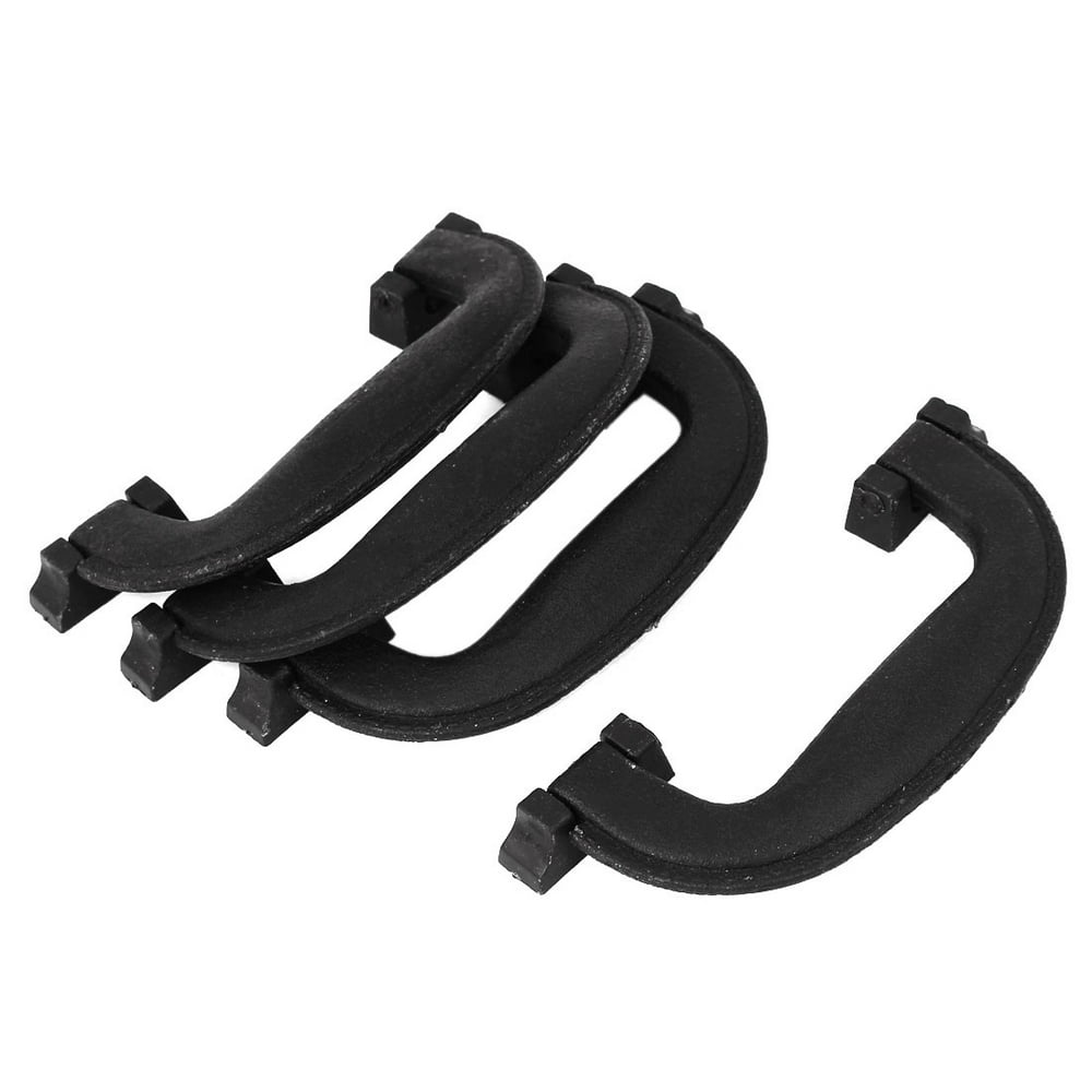 140mm Long Plastic Luggage Part Suitcase Side Carrying Pull Handle Black 4pcs
