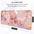 thumbnail image 2 of Large Mouse Pad, XXL Gaming Mousepad, Desk Mat for Desktop, Thick Rubber, Big & Long Size, Stitched Edges, Full Desk Pad for Laptop & Computer, Extended 31.5 x 11.8 in, Pink Gold Marble, 2 of 6