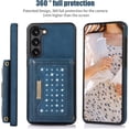 thumbnail image 6 of for Samsung Galaxy S23 Plus (Not S23) Crossbody Wallet Case for Women, Bling Glitter PU Leather Phone Case with RFID Blocking Card Holder Cover for Samsung Galaxy S23+ Plus SZ Blue, 6 of 18