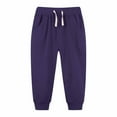 thumbnail image 1 of Kids' Solid Color Tracksuit Pants With Bunched Feet Mid Sized Hoodie Pants, 1 of 4