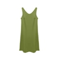 thumbnail image 5 of OSOLU Solid Color Women Elegant Casual Dress V-Neck A-Line Sleeveless Midi Dress With Satin Trim For Daily Wear Party Events Fashionable Sundress Dresses For Women 2025 Elegant Classy, 5 of 5