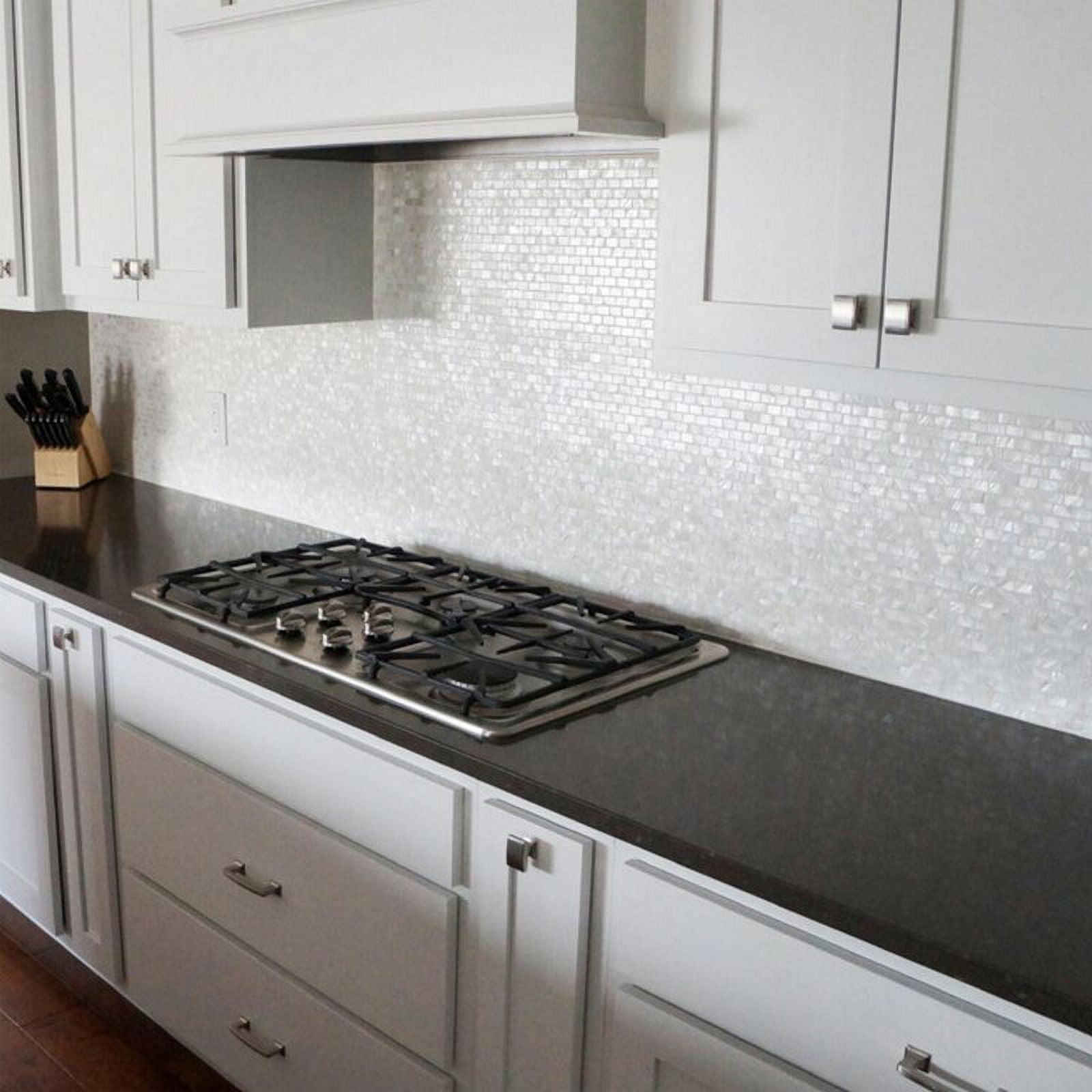 Art3d 12" x 12" 10 Pieces Mother of Pearl Shell Mosaic Backsplash Tile for Kitchen, Bathroom Walls