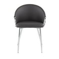 thumbnail image 5 of Silver Orchid  Battista Silver Upholstered Chair Grey Faux Leather, 5 of 7
