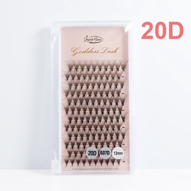Extensiones de pestañas de abanico prefabricadas de diosa, pestañas naturales, volumen ruso suave, visón falso, extensiones de pestañas individuales, 12D 14D 16D 20D hola suerte unisex