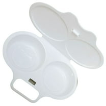 Soimiss Portable Egg Maker for Microwave with Fine Plastic Material White Color Easy to Clean and Dishwasher Safe 70ml