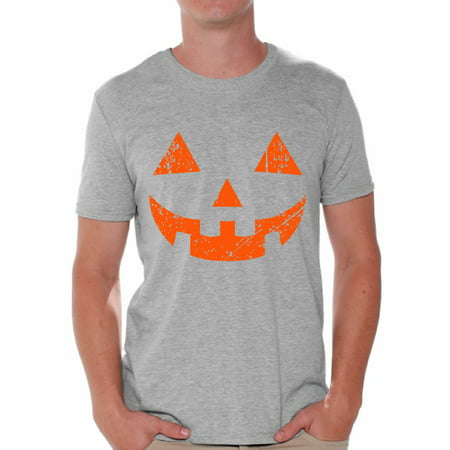 Awkward Styles Jack-O'-Lantern Tshirt Halloween Shirt for Men Halloween Party T Shirt Trick Or Treat Family Shirt Holiday Gifts for Him Pumpkin Face Tshirt Halloween Pumpkin Outfit Pumpkin Shirts