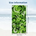 thumbnail image 3 of PHYHOO Bright Lime Green White Art Beach Towel Quick Dry Towel for Beach Sand Free Quick Dry Travel Towels Mid Century Bohemian Microfiber Beach Towels for Travel for Bathroom Swim  30x60in, 3 of 8