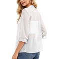 thumbnail image 6 of jjayotai Womens Summer Thin Cardigan 3/4 Sleeve Sheer Shrugs Trendy Open Front Loose Lightweight Cropped Cardigans, 6 of 6