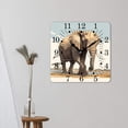 thumbnail image 3 of 10 Inch Wall Clock Battery Operated Square Clock for Office, Kitchen, Outdoor, Living Room,Animal Sketch Style Mammal Modern Detailed Beautiful, 3 of 4