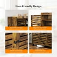 thumbnail image 6 of VINGLI 6-Tier Ultra Wide Shoe Cabinet - 3-Door Rustic Brown Wooden Storage Organizer for 30 Pairs, Farmhouse Entryway Shoe Rack with Adjustable Shelves, 6 of 9