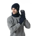 thumbnail image 4 of CUZIBR Gloves Knit Thick Lined Thermal Had Scarfs Gloves Three Piece Set Solid Color Soft Warm For Running Driving Hiking, 4 of 5