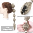 thumbnail image 4 of Bubble Braid Ponytail Extension for Women 18 Inch Long Straight Braided Ponytail Hair Extension Claw Clip in Synthetic Ponytail Hair Pieces, 4 of 16