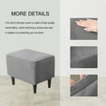 thumbnail image 4 of Rectangle Ottoman Cover, Velvet Ottoman Slipcovers Stretch Footstool Protector Covers Square Storage Ottoman Slipcover for Living Room -Dark Green-Small, 4 of 6