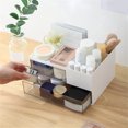 thumbnail image 3 of Puntoco Organizador de maquillaje para encimera, organizador de cosméticos con cajones, caja de almacenamiento de maquillaje, organizador para el cuidado de la piel, vitrina para tocador, 3 of 8
