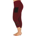 thumbnail image 5 of KVMeteor Women's Plus Size Sport Leggings Fitness Yoga Gym Workout Stretch Capri Pants, 5 of 5