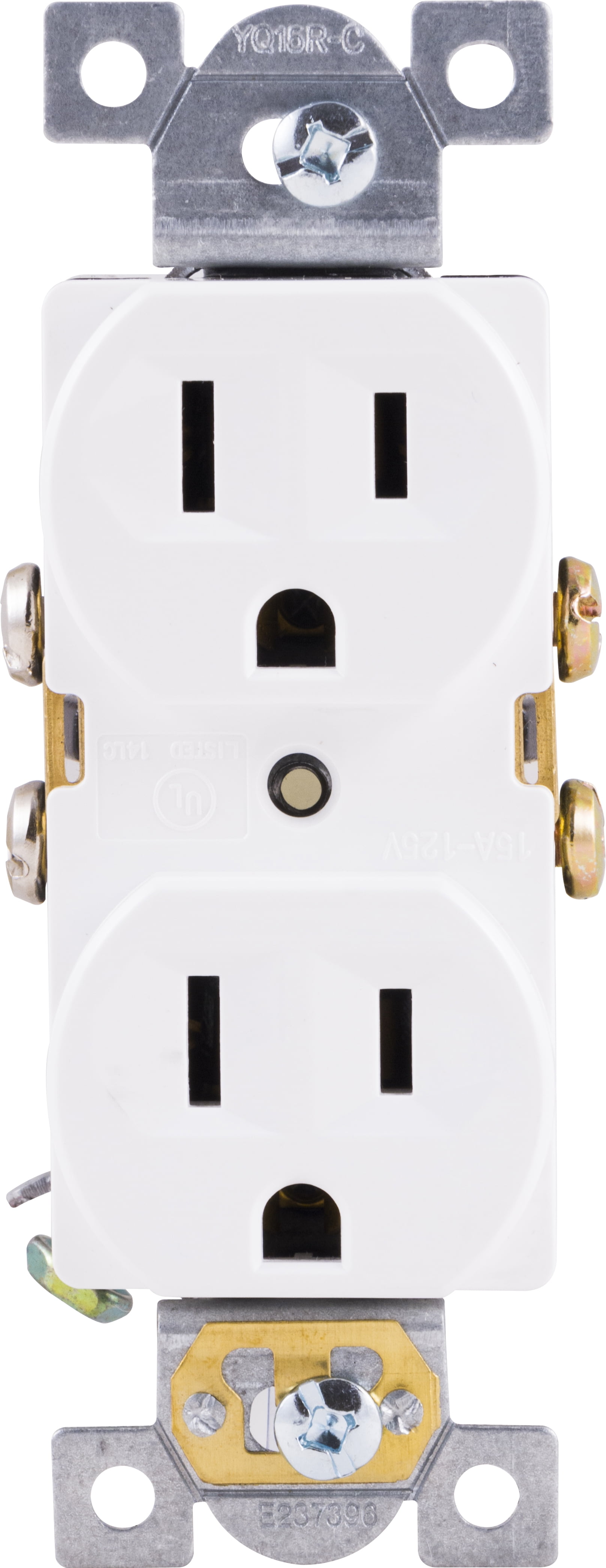 GENERAL ELECTRIC UltraPro Heavy-Duty Grounding Duplex Receptacle Outlet, 42157