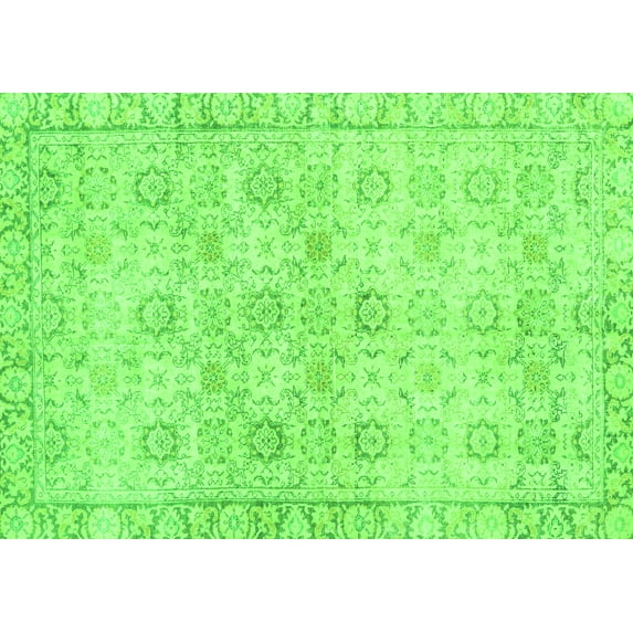 Ahgly Company Indoor Rectangle Persian Green Traditional Area Rugs, 5' x 7'
