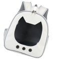 thumbnail image 3 of Mochila para mascotas, transpirable, impermeable, resistente a arañazos, con ventana grande, portátil, para cachorros, color blanco, 3 of 12