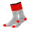 thumbnail image 4 of Eco Friendly Heavy Weight Recycled Cotton Thermals Boot Socks 4 Pairs (9-11, Color Heel Top), 4 of 6