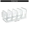 thumbnail image 3 of Acrylic Bookend for Shelf 4 Compartments Desk Book End Book Magazine Organiser Stand Space Saving Book Stoppers, 3 of 8