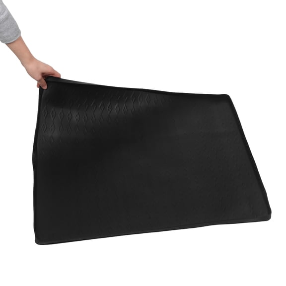 LOLIPPYY Black Silicone Washing Machine Mat Nonslip Floor Protector for Washer and Dryer Anti- Pad