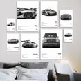 thumbnail image 2 of Póster de coche deportivo de lujo francés en blanco y negro pop, arte de pared 911 GT3 RS Turbo HD, impresión al óleo sobre lienzo, decoración para garaje y sala de estar, 2 of 5