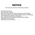 thumbnail image 2 of Transit Auto Front Rear Disc Brake Rotors and Semi-Metallic Pads Kit for Car Ford Taurus Lincoln Continental Mercury Sable K8S-100867, 2 of 11
