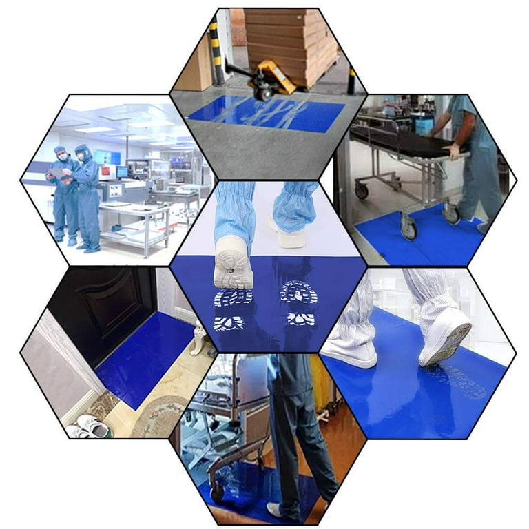 900pcs Laboratory Sticky Mat 10 Mats Contamination Clean Room Blue Lab Tacky  for sale online