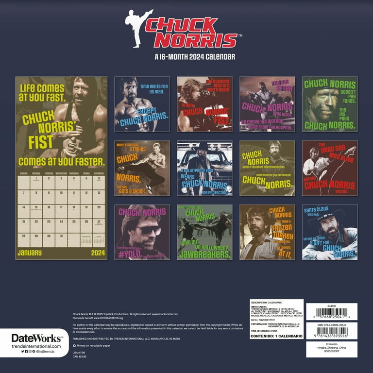 Chuck Norris 2025 Calendar cyndia cordelie