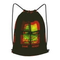 thumbnail image 1 of XMXT Waterproof Gym Bag, Game Icons Two Color Print Red Drawstring Backpack for Men, m Black, 1 of 8