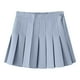 thumbnail image 1 of Faldas plisadas Prolriy para mujer, falda acampanada con cadena en la cintura para mujer, falda plisada a cuadros de cintura alta, faldas para mujer, gris XL, 1 of 3