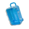 thumbnail image 2 of Trolley Tiny Suitcase Miniature Transparent Cover Candy Box for Collecting Rings, Necklace, Hair Rings, Buttons Wide Application Gift Box Blue, 2 of 8