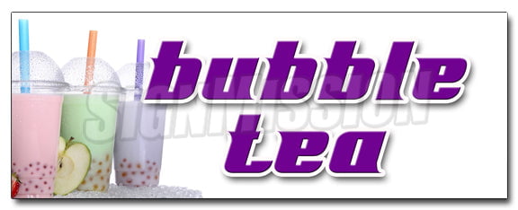 Bubble Tea DECAL Choose Your Size Concession Food Truck Circle Sticker 
