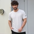 thumbnail image 5 of Plus Size Mens Big & Tall T Shirts Short Sleeve Crew Neck Tees Tops Vintage Washed Solid Color Pullover Going Out Streetwear Workout Tshirts Shirt White XXXL, 5 of 6
