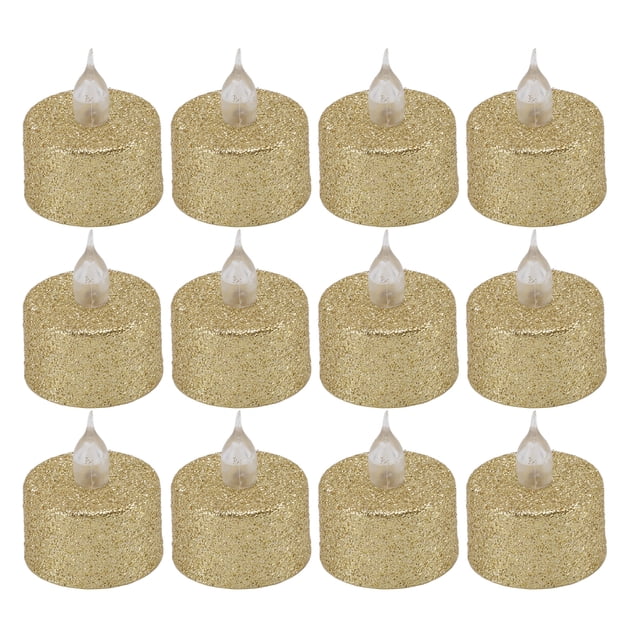 Tea Light, Environmentally Friendly Battery Operated Smoke Free LED Candle Light Flameless For Wedding For Christmas Gold