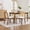 Beige, variant on QuzyAor armhouse Solid Wood Dining Chairs Set of 2, Curved Rattan Back Accent Chairs with Green Chenille Cushion, Upholstered Kitchen Side Chair