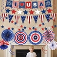thumbnail image 6 of Tumao 4th of July Decorations American Flag Backdrop Streamers Patriotic Hanging Banner Patriotic Decorations 4th of July Party Supplies for Independence Day, Memorial Day, 6 of 6